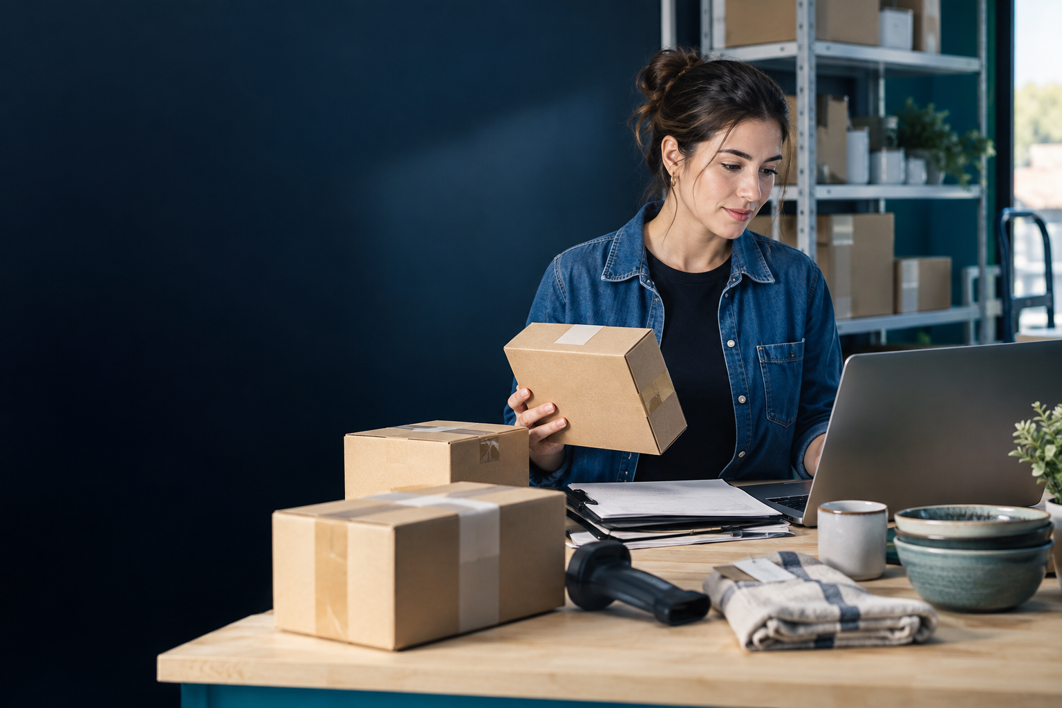 Escena editorial de Clientes, compras y ventas en SUSBI OS